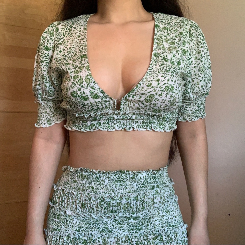 Smocked 2 piece boho matching skirt set - Picture 9 of 16